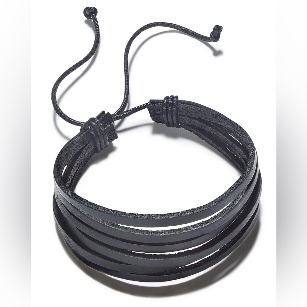 RA Rogue Accessories Newberg Wrap‎ Men’s Bracelet Black NWT